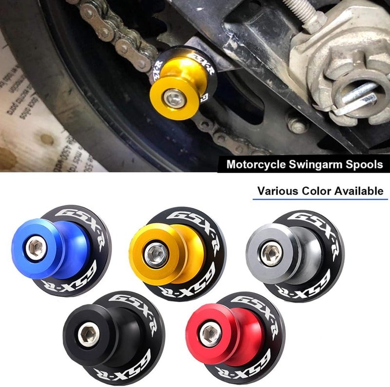 FREAXLL 2pcs M8*1.5 Motorcycle Swing Arm Sliders Spools 8mm for S-uzuki GSXR 600 750 1992-2024 GSX-R 1000 2001-2024 GSXS 600 750 1000 GSX-8R GSX-8S 2023 -Black - Image 4